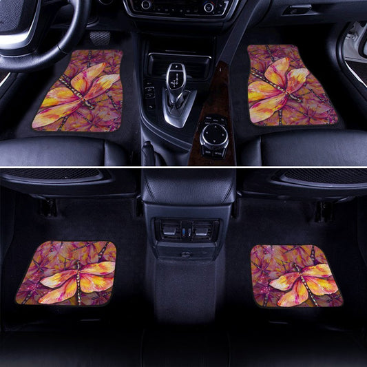 Dragonfly Car Floor Mats Custom Beautiful Car Accessories Gift Idea