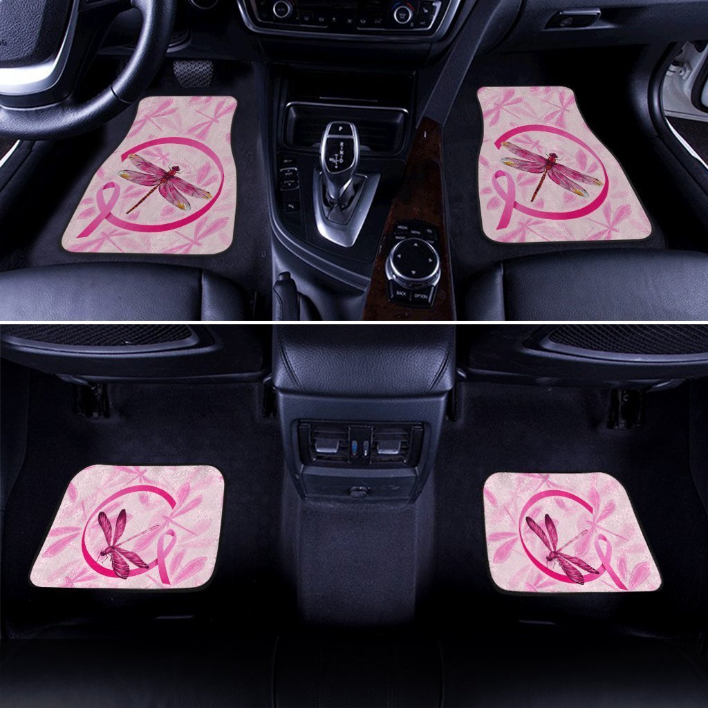 Dragonfly Car Floor Mats Custom Breast Cancer Car Accessories