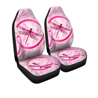 Dragonfly Car Seat Covers Custom Breast Cancer Car Accessories Meaningful Gifts