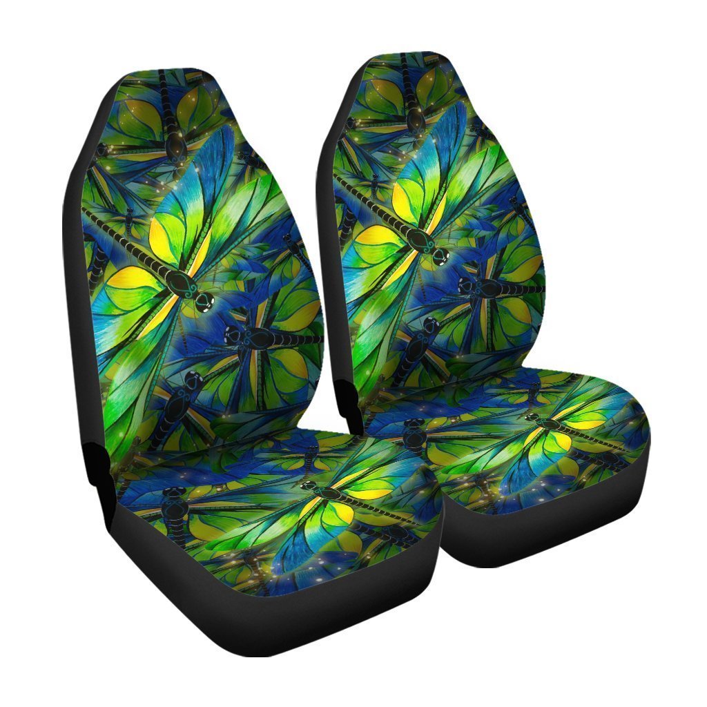 Dragonfly Car Seat Covers Custom Colorful Car Accessories