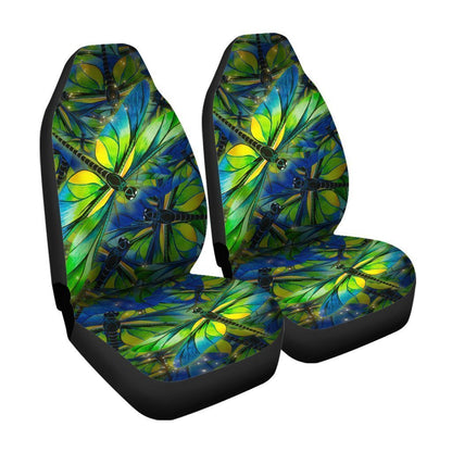 Dragonfly Car Seat Covers Custom Colorful Car Accessories