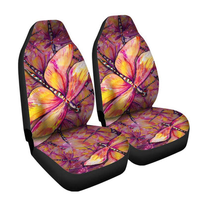 Dragonfly Car Seat Covers Custom Colorful Dragonfly Car Accessories