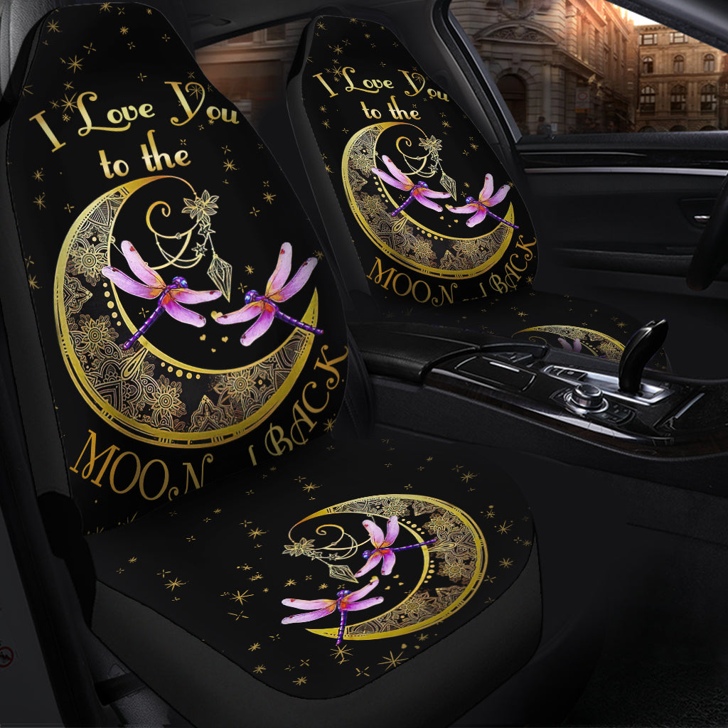 Dragonfly I Love You To The Moon Car Seat Covers