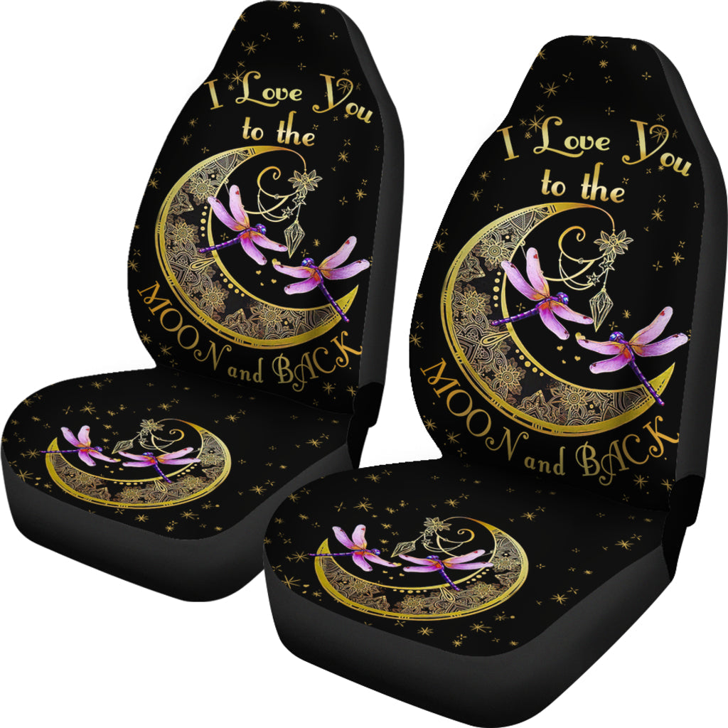 Dragonfly I Love You To The Moon Car Seat Covers