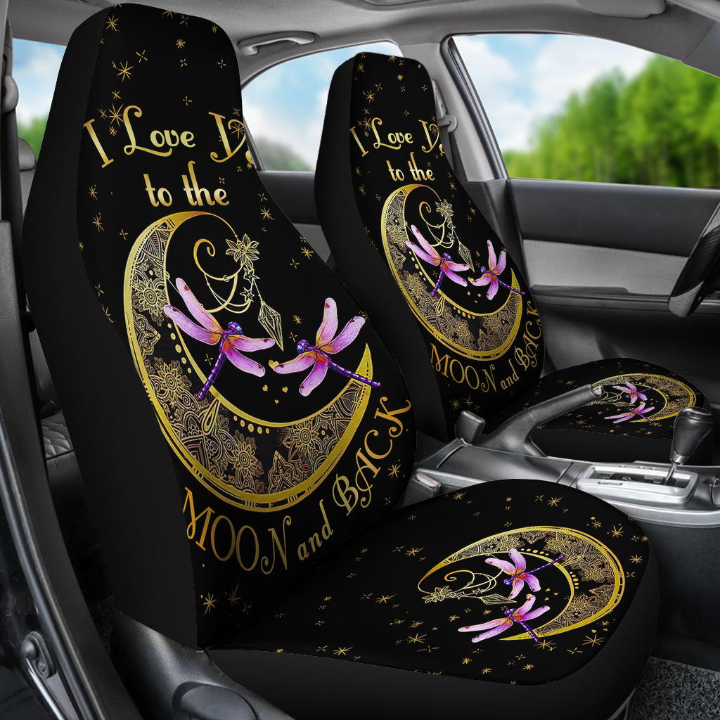 Dragonfly I Love You To The Moon Car Seat Covers
