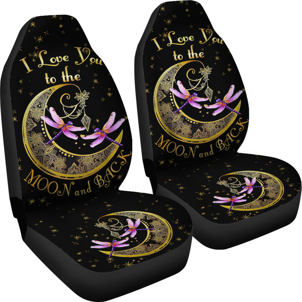 Dragonfly I Love You To The Moon Car Seat Covers