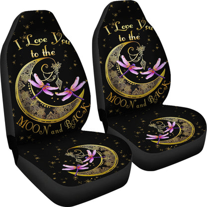Dragonfly I Love You To The Moon Car Seat Covers