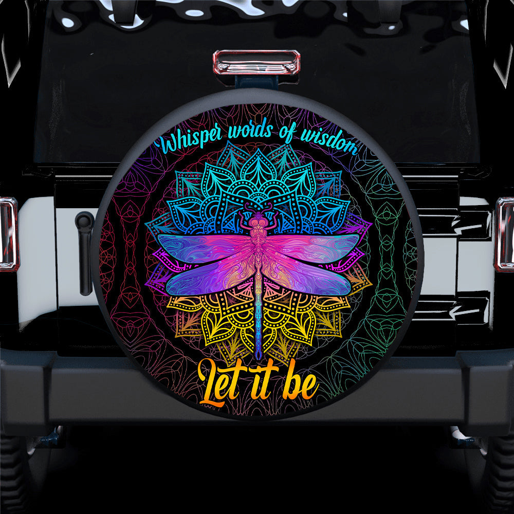 Dragonfly Mandala Let It Be Car Spare Tire Cover