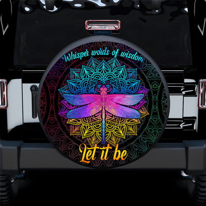 Dragonfly Mandala Let It Be Car Spare Tire Cover
