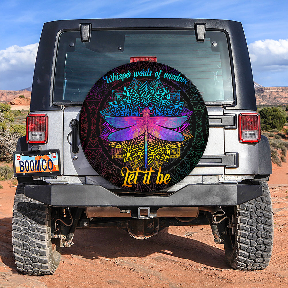 Dragonfly Mandala Let It Be Car Spare Tire Cover