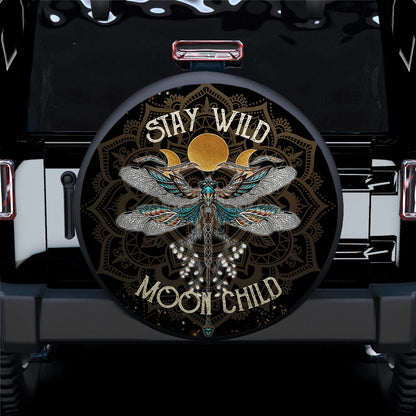 Dragonfly Stay Wild Moon Child Car Spare Tire Cover