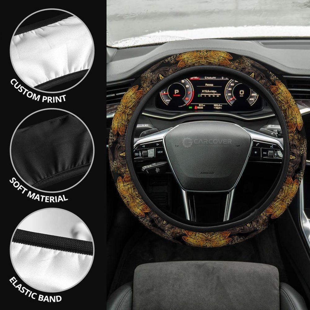 Dragonfly Steering Wheel Covers Custom Mandala Dragonfly Car Accessories