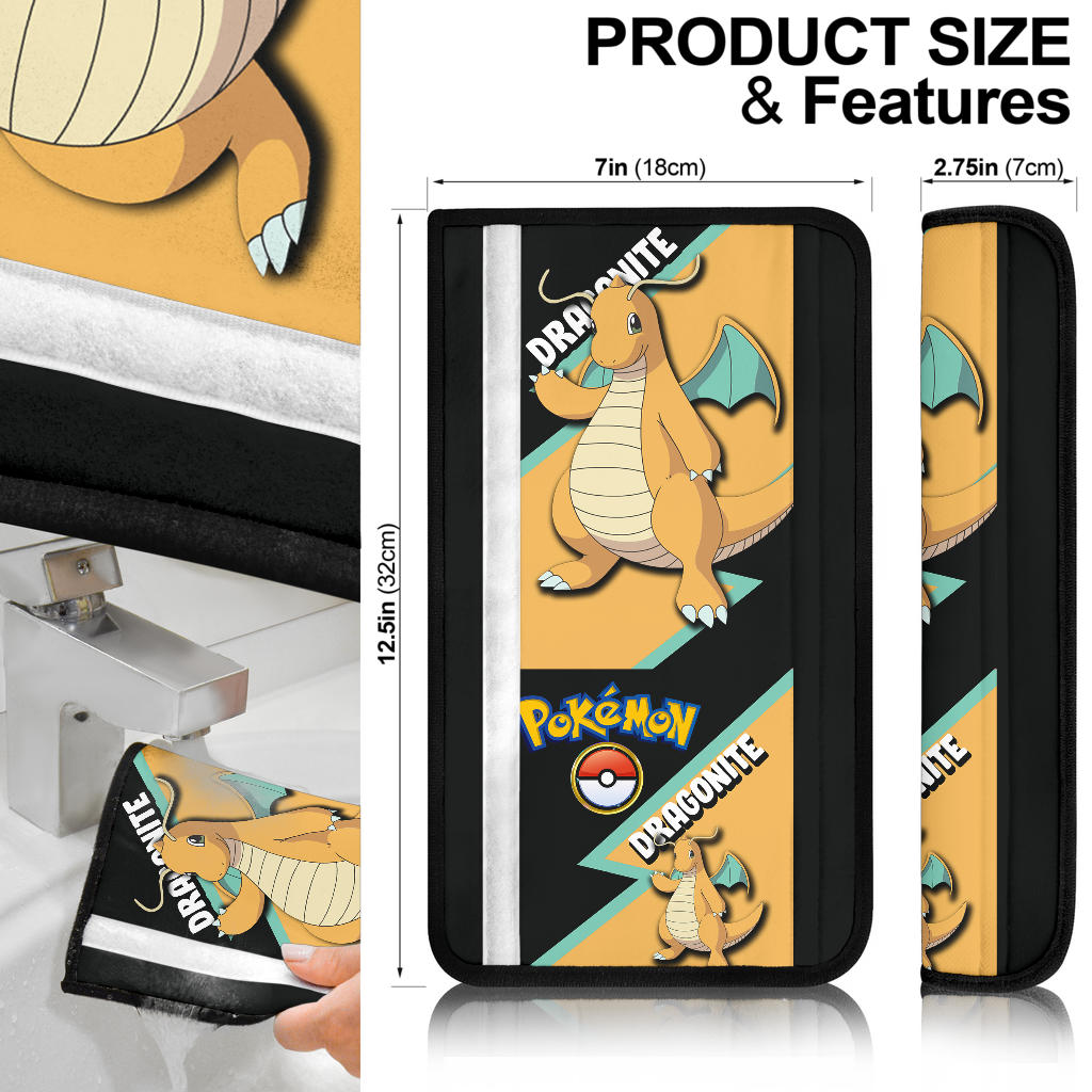 Dragonite car seat belt covers Anime Custom Car Accessories