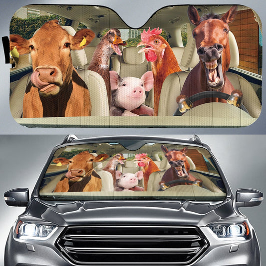 Driving Animals Car Auto Sunshades