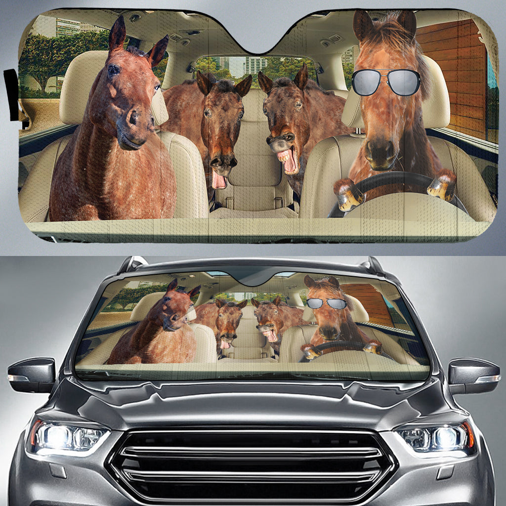 Driving Arabian Horse All Over Printed 3D Sun Shade