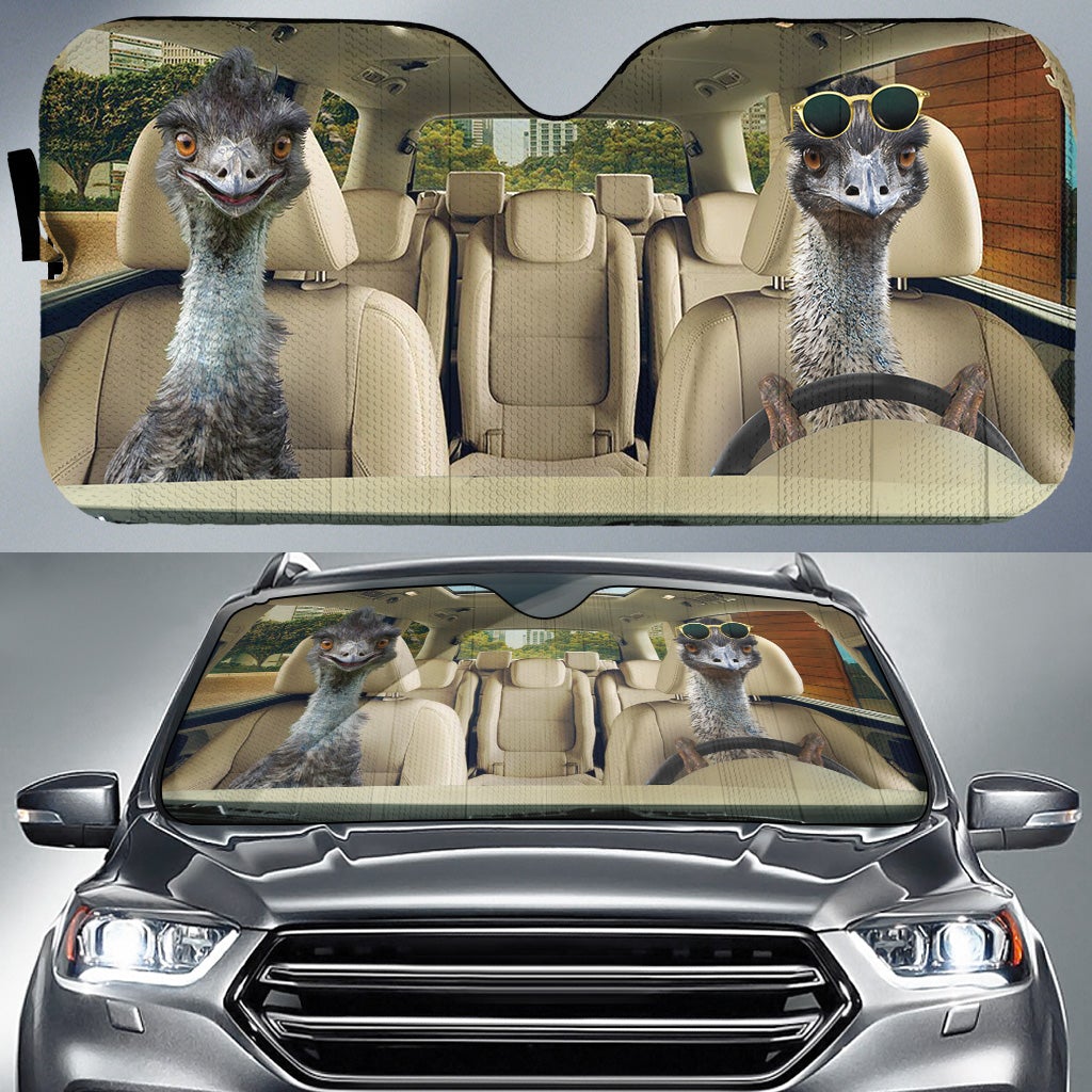 Driving Emus Car Auto Sunshades