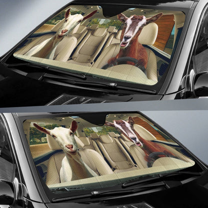 Driving Goats Car Auto Sunshades