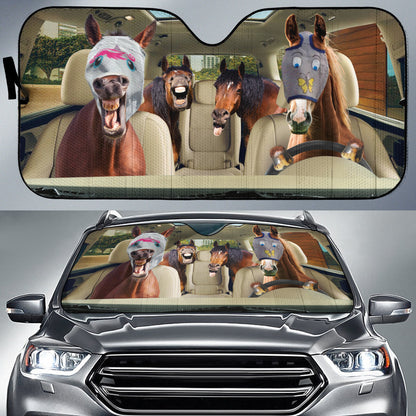 Driving Horse With Fly Cover All Over Printed 3D Sun Shade
