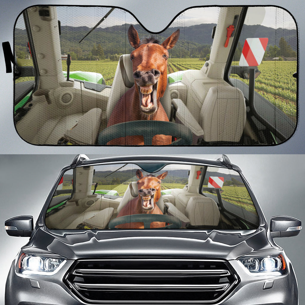 Driving Tractor All Over Printed 3D Sun Shade