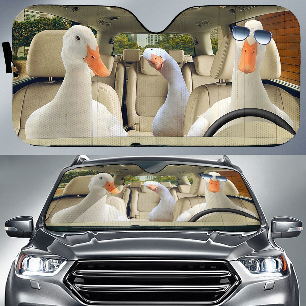 Ducks Car All Over Printed 3D Sun Shade