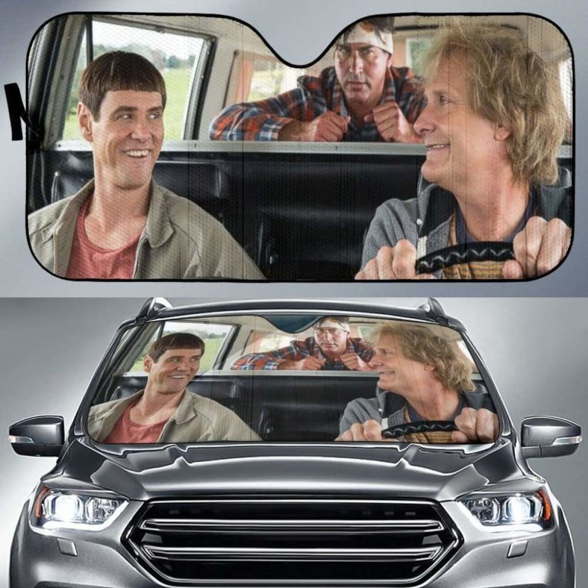 Dump And Dumper Funny Auto Sun Shades 918b Universal Fit