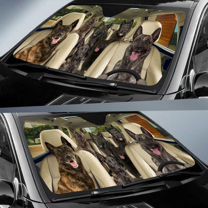 Dutch Shepherd Car All Over Printed 3D Sun Shade