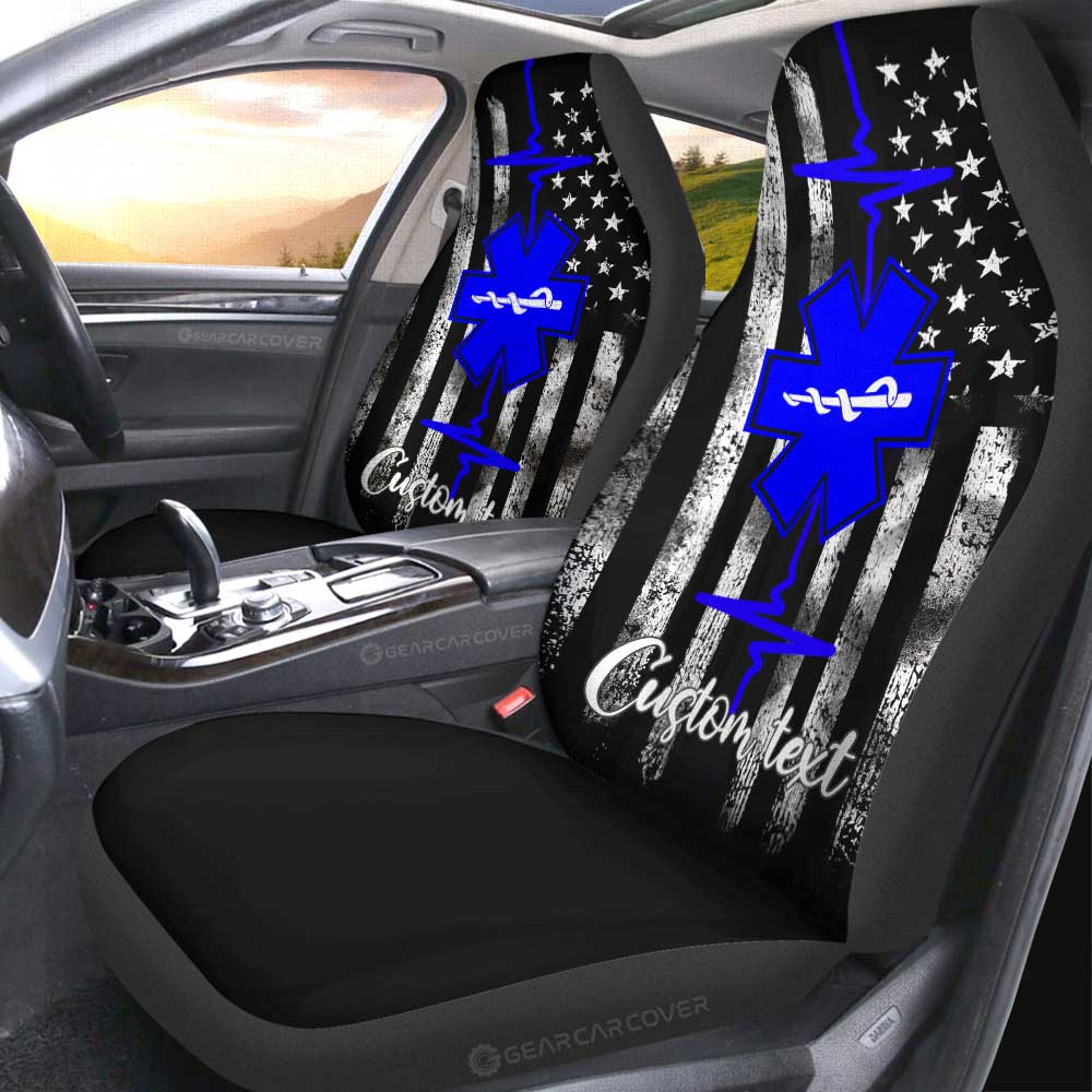 EMT Car Seat Covers Custom Personalized Name Car Accessories
