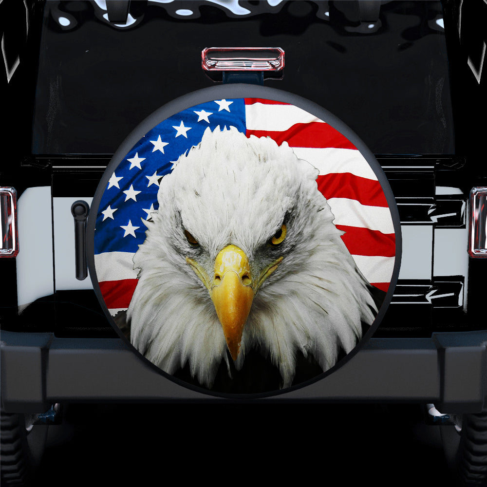 Eagle US Flag Car Spare Tire Cover