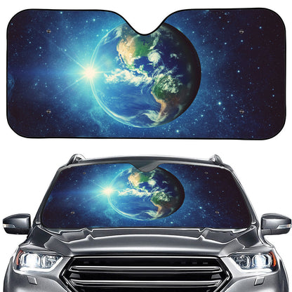 Earth And Space Print Car Windshield Sun Shade