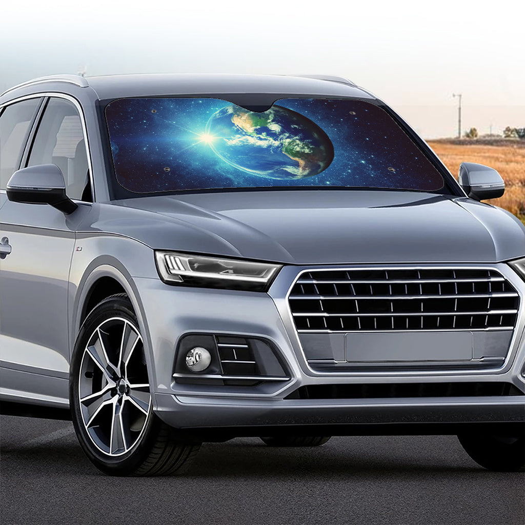 Earth And Space Print Car Windshield Sun Shade