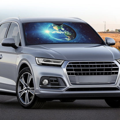 Earth And Space Print Car Windshield Sun Shade