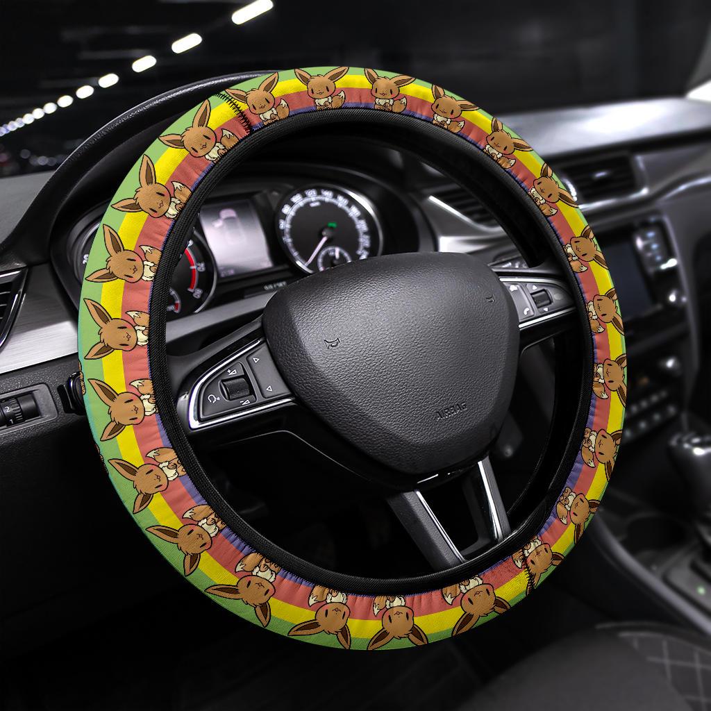 Eevee Anime Custom Car Steering Wheel Cover