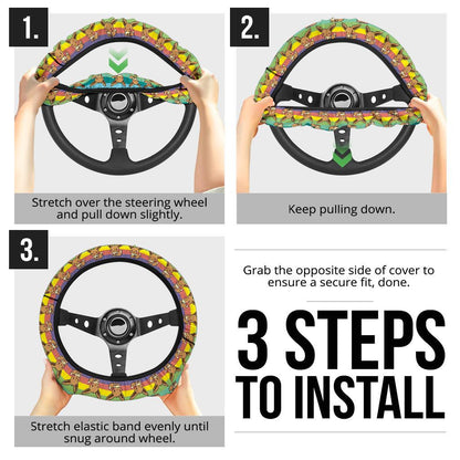 Eevee Anime Custom Car Steering Wheel Cover