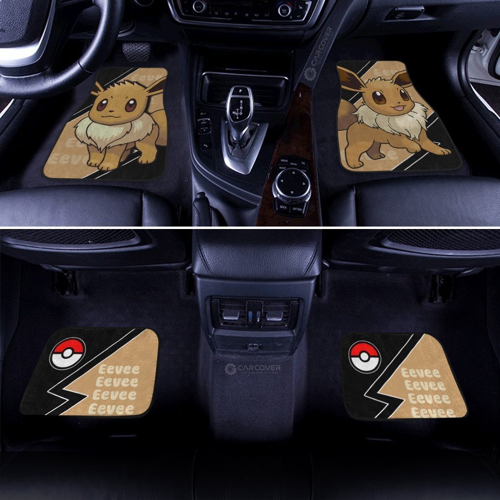 Eevee Car Floor Mats Custom Anime Car Interior Accessories