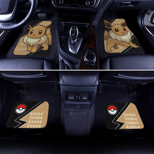 Eevee Car Floor Mats Custom Anime Car Interior Accessories