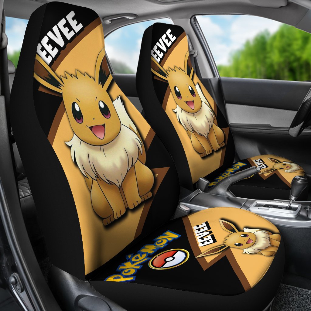 Eevee Car Seat Covers Custom Anime Pokemon Car Accessories