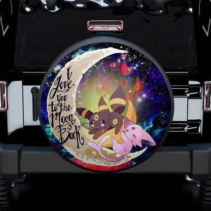 Eevee Couple Love You To The Moon Galaxy Car Spare Tire Cover