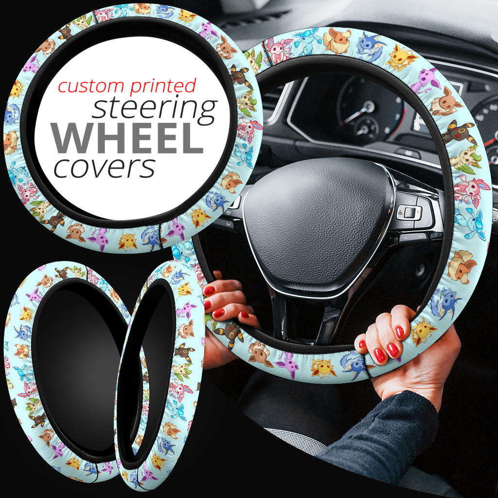 Eevee Evolution Car Steering Wheel Cover