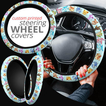Eevee Evolution Car Steering Wheel Cover