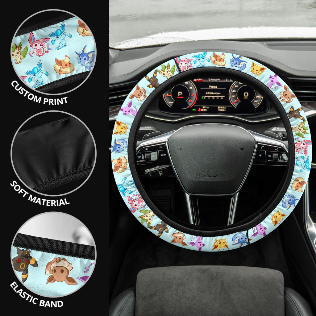 Eevee Evolution Car Steering Wheel Cover