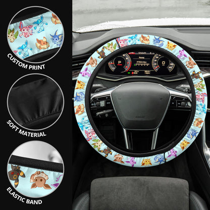 Eevee Evolution Car Steering Wheel Cover