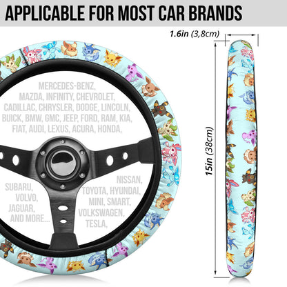Eevee Evolution Car Steering Wheel Cover
