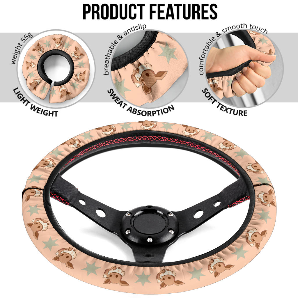 Eevee Evolution Car Steering Wheel Cover