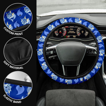 Eevee Evolution Vaporeon Car Steering Wheel Cover