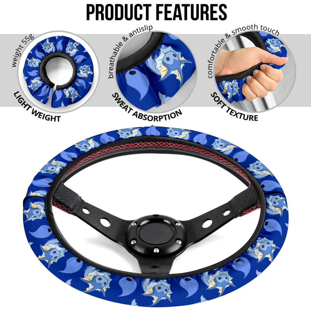 Eevee Evolution Vaporeon Car Steering Wheel Cover