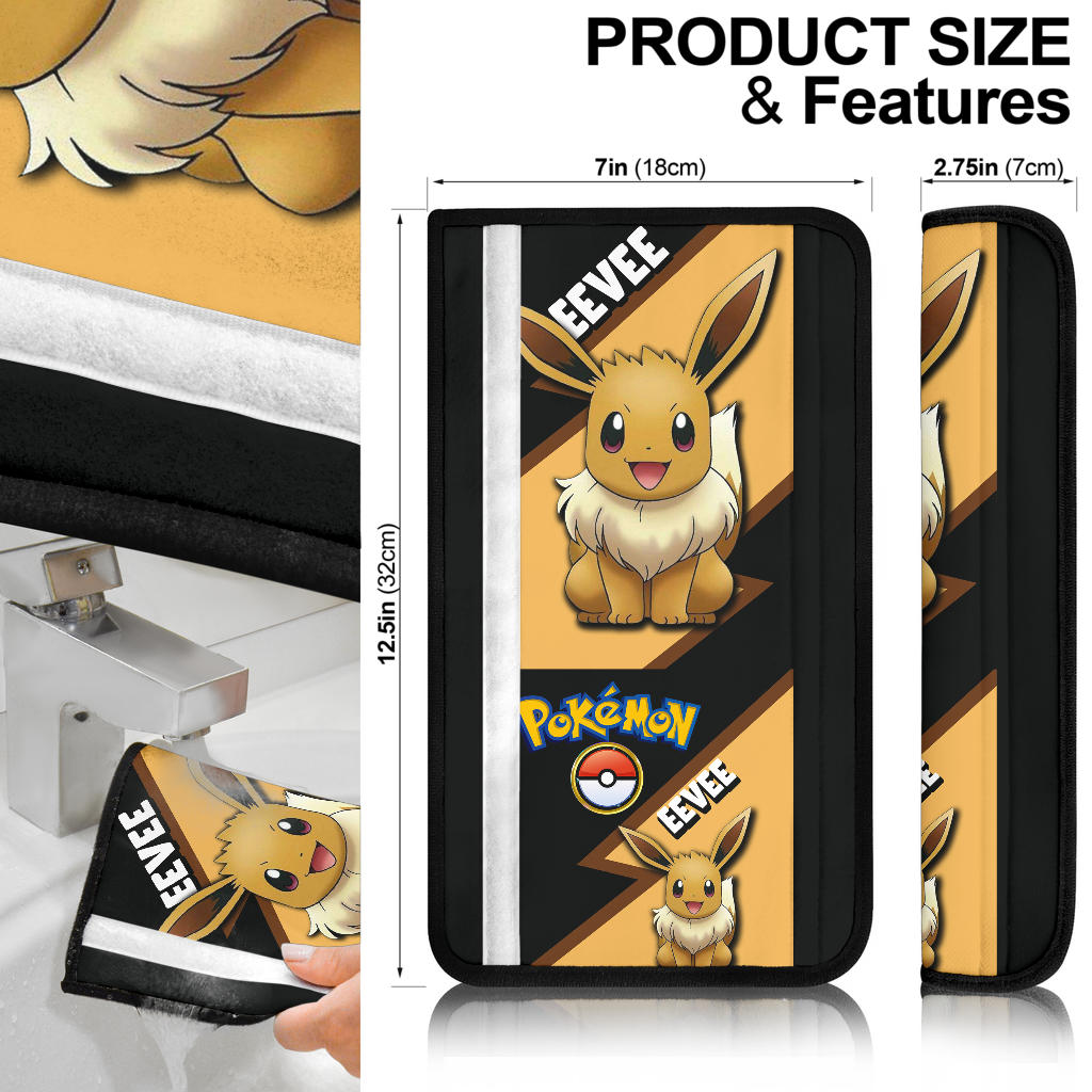 Eevee seat belt covers Anime Custom Car Accessories