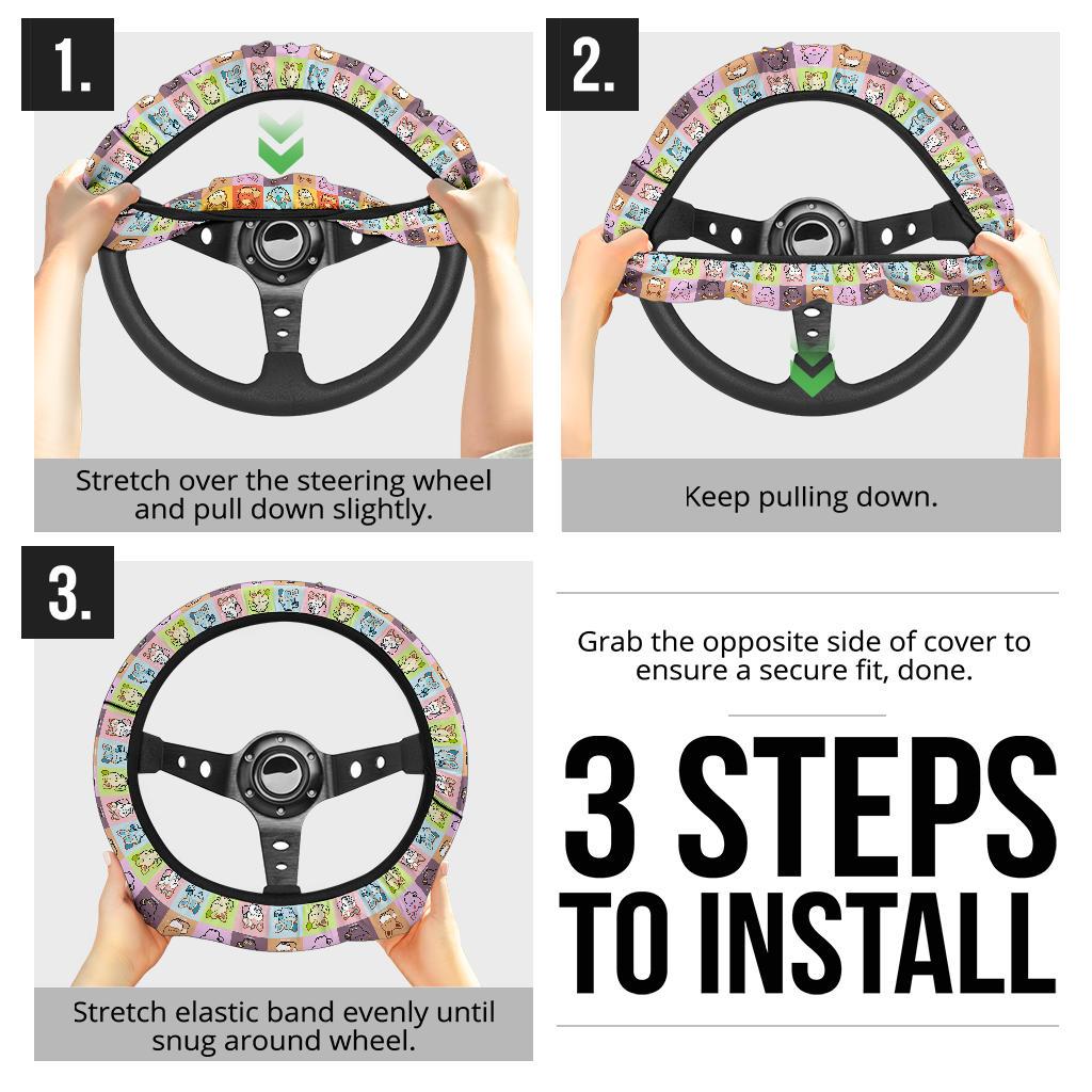 Eeveelutions Car Steering Wheel Cover 3