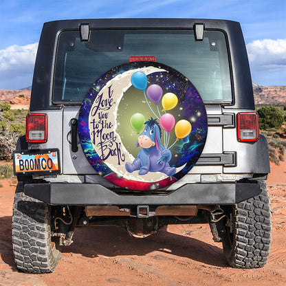 Eeyore Winnie The Pooh Love You To The Moon Galaxy Spare Tire Cover