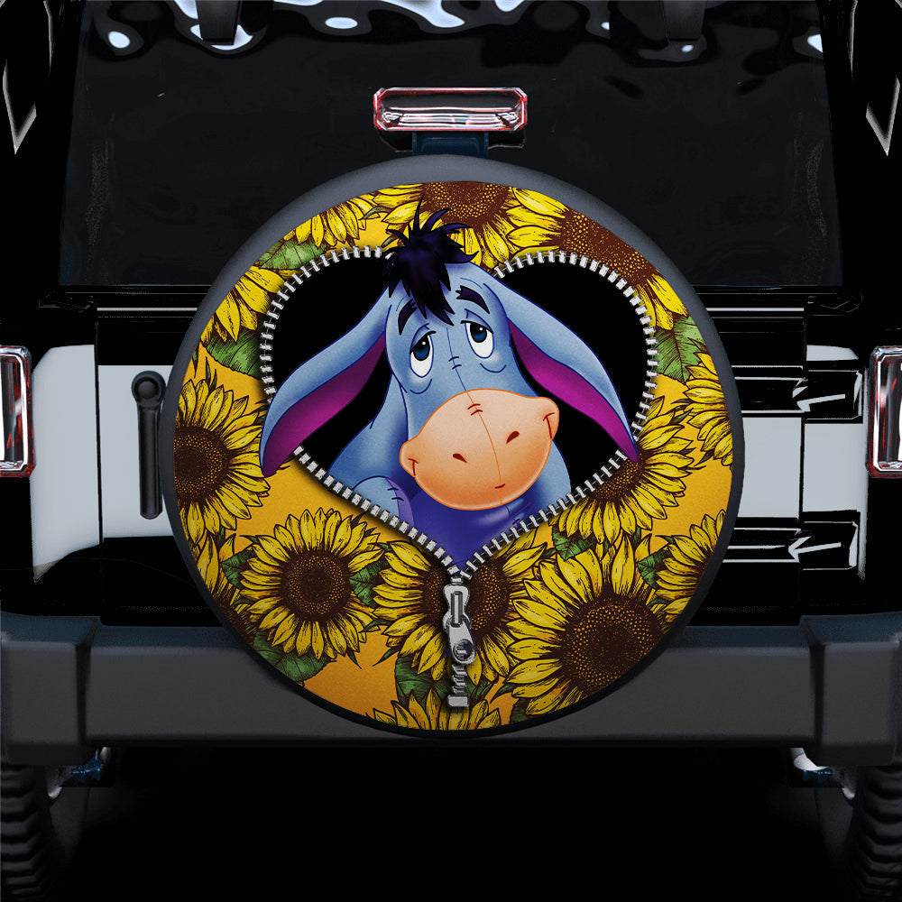 Eeyore Winnie The Pooh Sunflower Zipper Car Spare Tire Cover