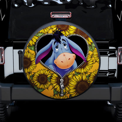 Eeyore Winnie The Pooh Sunflower Zipper Car Spare Tire Cover
